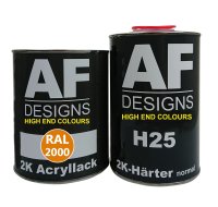 2K Acryl Lack Autolack 1,5kg Set RAL 2000 GELBORANGE...