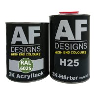2K Acryl Lack Autolack 1,5kg Set RAL 6025 FARNGRUEN...
