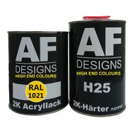 2K Acryl Lack Autolack 4,5 kg Set RAL 1021 RAPSGELB...
