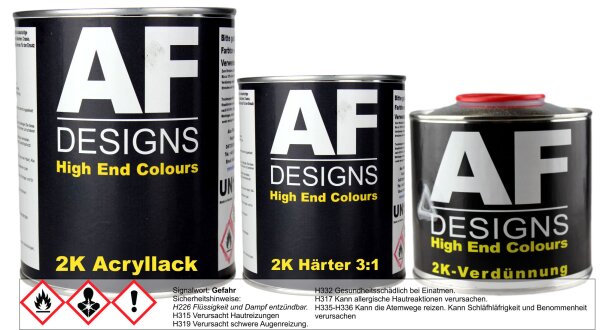 2 Liter 2K Acryl Lack Set für CITROÉN NOIR ONYX 200