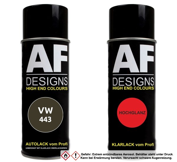 Spraydose für VW / Volkswagen Verde Pantanal Metallic 443 Basislack Klarlack Sprühdose 400ml