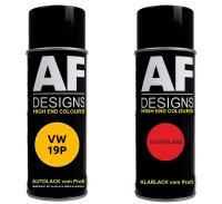 Spraydose für VW / Volkswagen Schwedisch Postgelb 19P L19P Basislack Klarlack Sprühdose 400ml