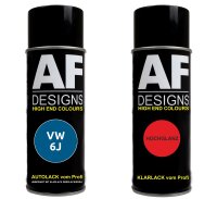 Spraydose für VW / Volkswagen Mercatoblau Metallic 6J Basislack Klarlack Sprühdose 400ml