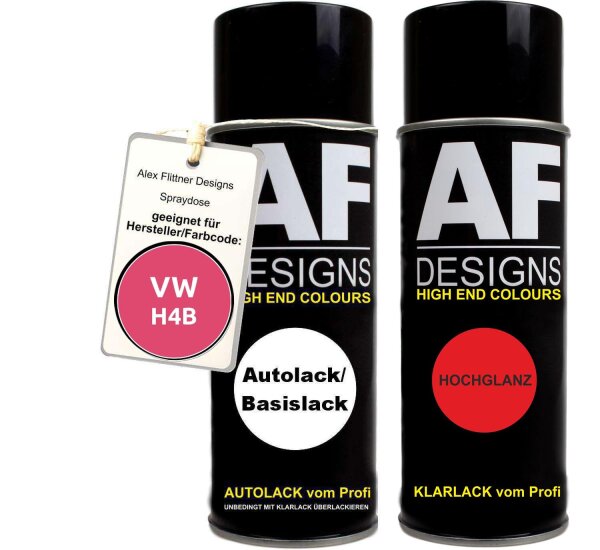 Spraydose für VW / Volkswagen Baechlerviolett H4B LH4B Basislack Klarlack Sprühdose 400ml