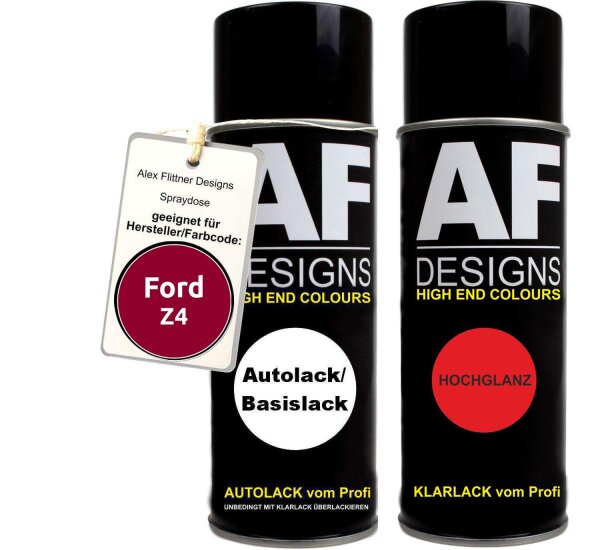 Spraydose für Ford Z4 Garnet Red Basislack Klarlack Sprühdose 400ml