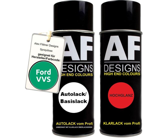 Spraydose für Ford VVS Traffic Green Basislack Klarlack Sprühdose 400ml