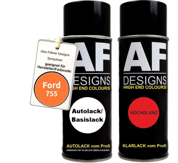 Spraydose für Ford 755 Chrome Copper Metallic Basislack Klarlack Sprühdose 400ml