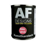 1 Liter Kunstharz Lack Buntlack Kunstharzlack RAL3018 ERDBEERROT glänzend
