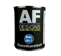 1 Liter Kunstharz Lack Buntlack Kunstharzlack RAL5017 VERKEHRSBLAU seidenmatt