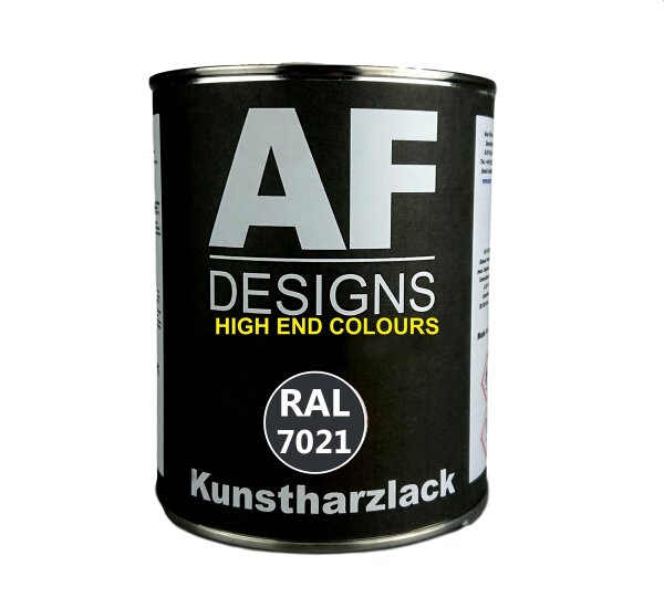 1 Liter Kunstharz Lack Buntlack Kunstharzlack RAL7021 SCHWARZGRAU seidenmatt