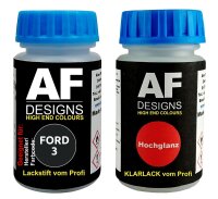 Lackstift für FORD 3 Ebony Black + Klarlack je 50ml...