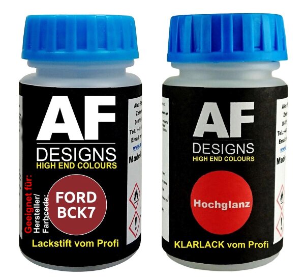 Lackstift für FORD BCK7 Mexican Orange Pearl + Klarlack je50ml Autolack Set