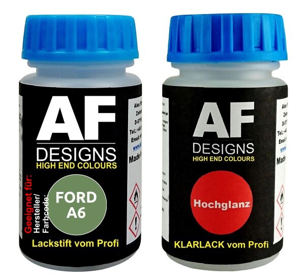 Lackstift für FORD A6 Apple Metallic + Klarlack je 50ml Autolack Basislack Set