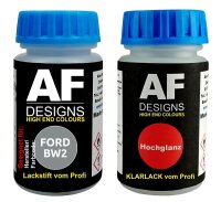 Lackstift für FORD BW2 Light Silver Metallic + Klarlack je50ml Autolack Set