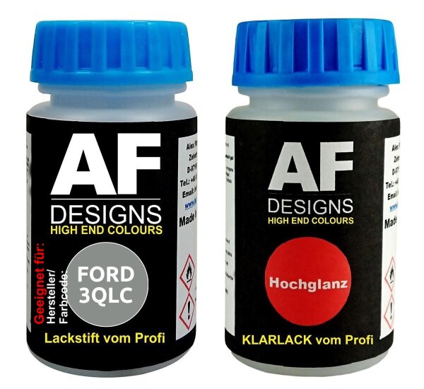 Lackstift für FORD 3QLC Gris Quartz Metallic + Klarlack je50ml Autolack Set