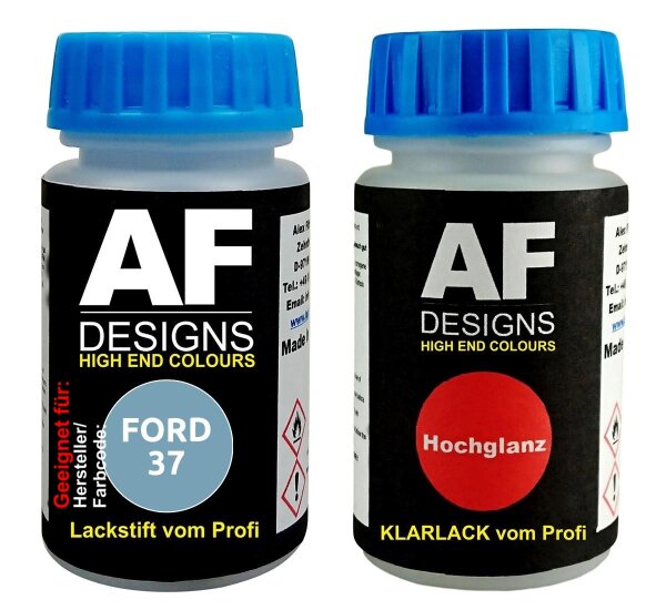 Lackstift für FORD 37 Biscayne Blue Metallic + Klarlack je50ml Autolack Set