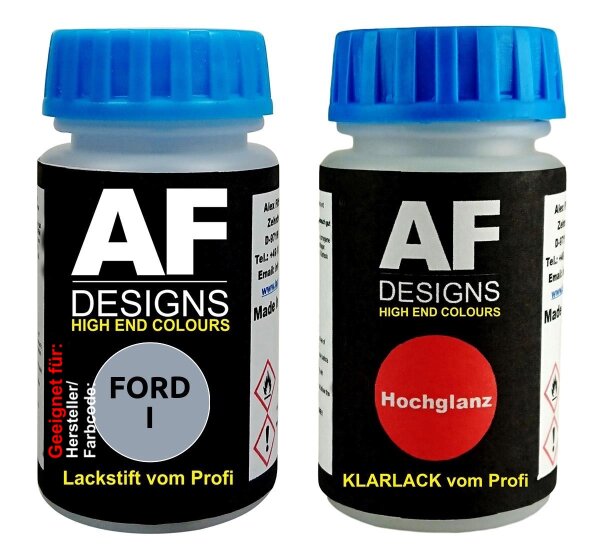 Lackstift für FORD I Ice Metallic + Klarlack je 50ml Autolack Basislack Set