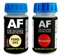 Lackstift für FORD SAS Manilla Yellow + Klarlack je 50ml Autolack Basislack Set