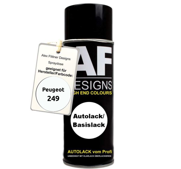 Für Peugeot 249 Blanc Banquise Spraydose Basislack Sprühdose 400ml