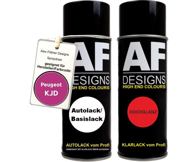 Spraydose für Peugeot KJD Fuchsia Basislack Klarlack Sprühdose 400ml