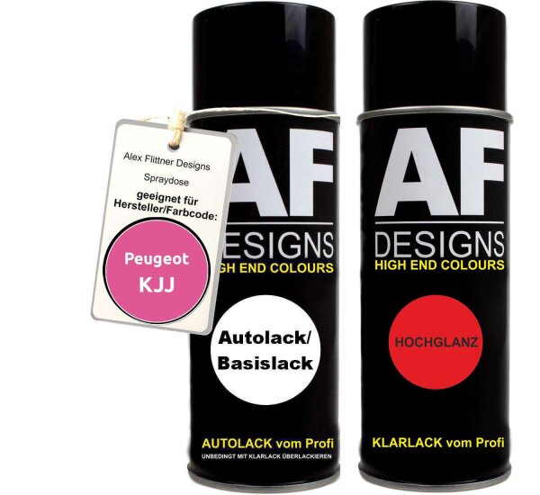 Spraydose für Peugeot KJJ Rose Poste Allemagne Basislack Klarlack Sprühdose 400ml