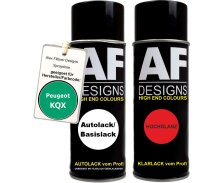 Spraydose für Peugeot KQX Vert Basislack Klarlack...