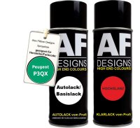 Spraydose für Peugeot P3QX Vert Basislack Klarlack...