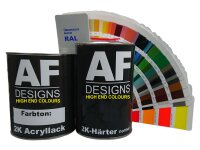 2K Acryl Lack Autolack 1 Liter Set RAL 1027 CURRYGELB glänzend incl. Härter