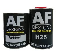 2K Acryl Lack Autolack 1 Liter Set RAL 1027 CURRYGELB glänzend incl. Härter