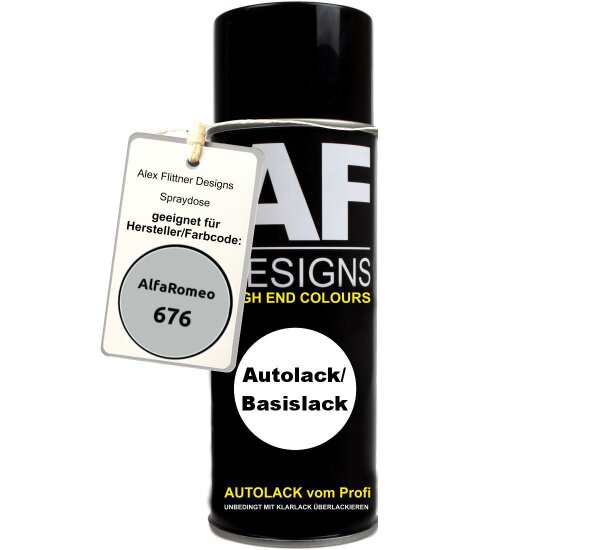 Für Alfa Romeo 676 Grigio Chiaro Metallic Spraydose Basislack 400ml