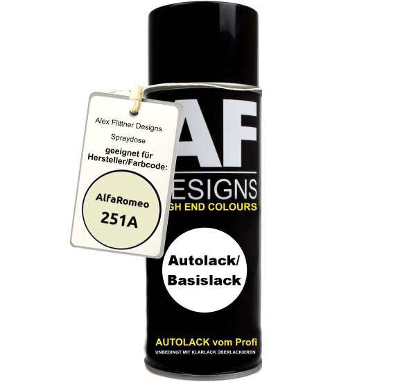 Für Alfa Romeo 251A Bianco Spino Spraydose Basislack Sprühdose 400ml