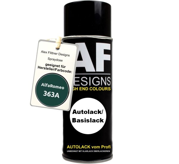 Für Alfa Romeo 363A Verde Dover Metallic Spraydose Basislack 400ml