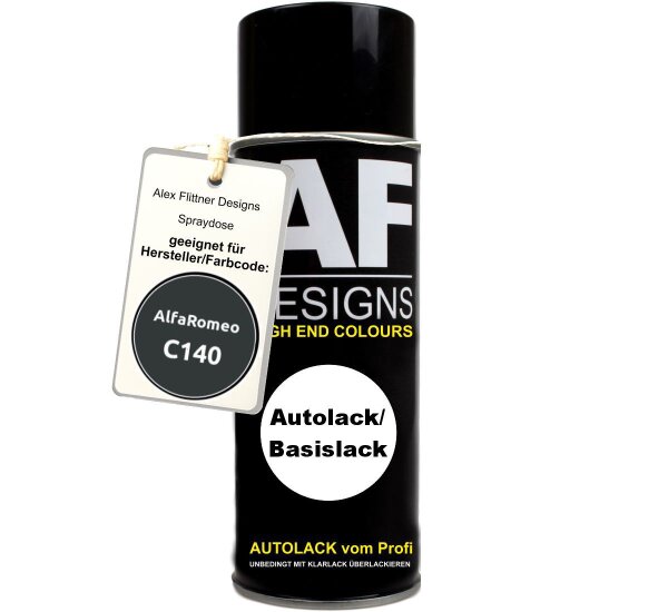 Für Alfa Romeo C140 Nero Opaco Spraydose Basislack Sprühdose 400ml