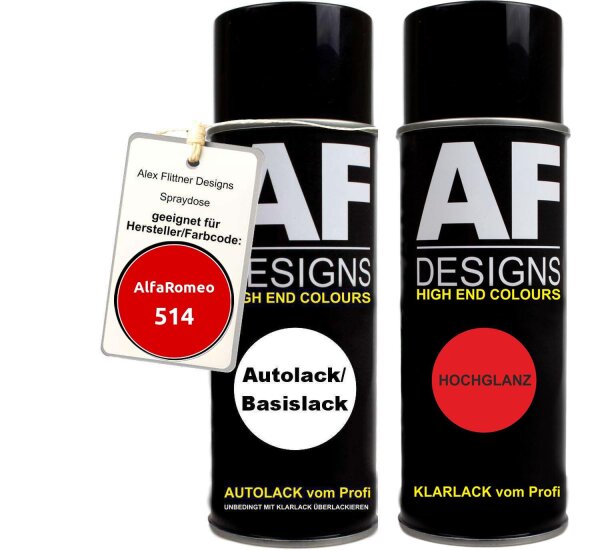 Spraydose für Alfa Romeo 514 Rosso Italia Basislack Klarlack