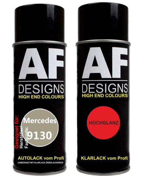 Spraydose für Mercedes / Daimler Benz 9130 Tremolit Metallic Basislack Klarlack Sprühdose 400ml