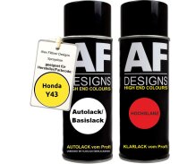Spraydose für Honda Y43 Yellow Basislack Klarlack Sprühdose 400ml