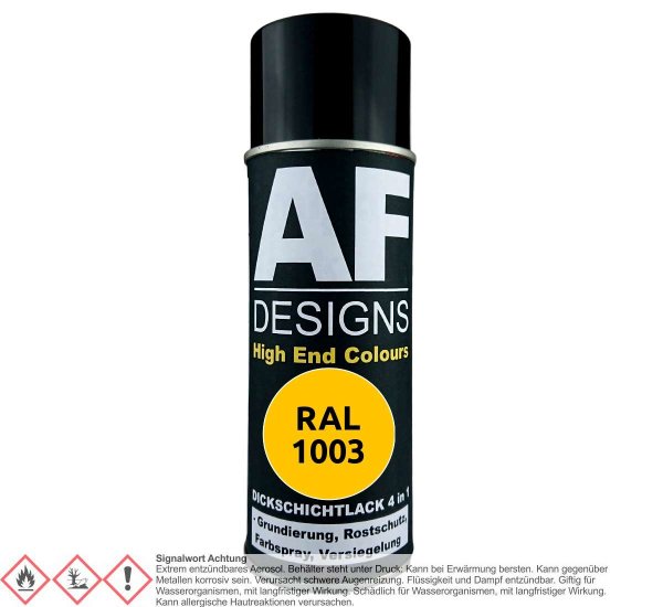 Rostschutzlack  RAL 1003 Signalgelb 4 in 1 Dickschichtlack Lack Spray Spraydose