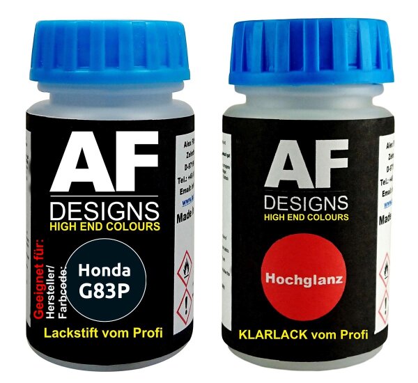 Lackstift für Honda G83P Eucalyptus Green Perl + Klarlack je 50ml Autolack Basislack Set
