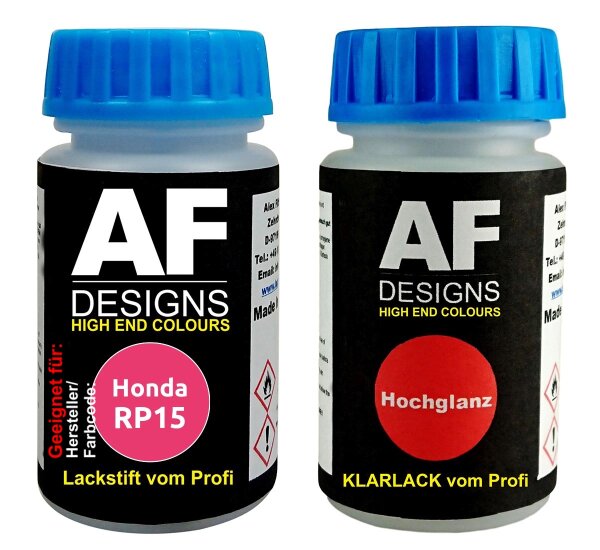 Lackstift für Honda RP15 Rose + Klarlack je 50ml Autolack Basislack Set