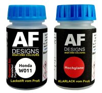 Lackstift für Honda W011 Alpine White + Klarlack je...