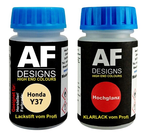 Lackstift für Honda Y37 Etna Cream + Klarlack je 50ml Autolack Basislack Set
