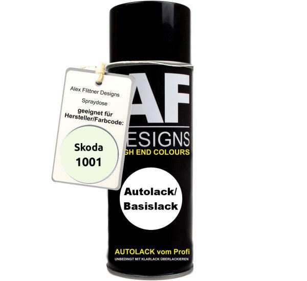 Für Skoda 1001 White Spraydose Basislack Sprühdose 400ml