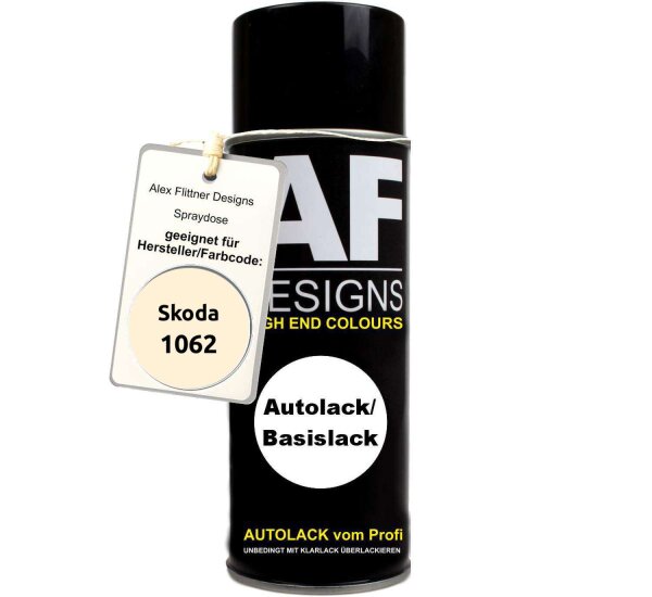 Für Skoda 1062 Avia White Spraydose Basislack Sprühdose 400ml