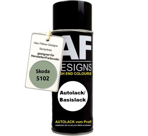 Für Skoda 5102 Pastell/Hellgrün Spraydose Basislack Sprühdose 400ml