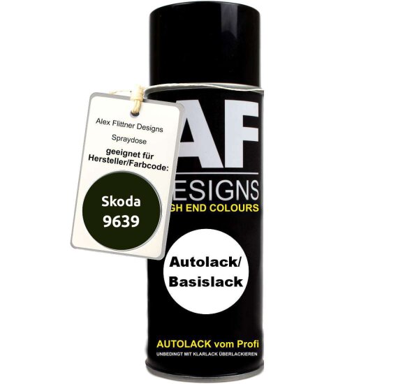 Für Skoda 9639 Khaki Green Metallic Spraydose Basislack Sprühdose 400ml