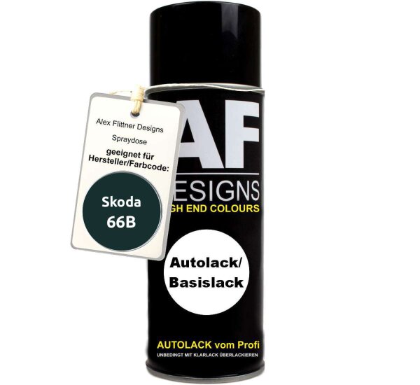 Für Skoda 66B Tieseegrün Spraydose Basislack Sprühdose 400ml
