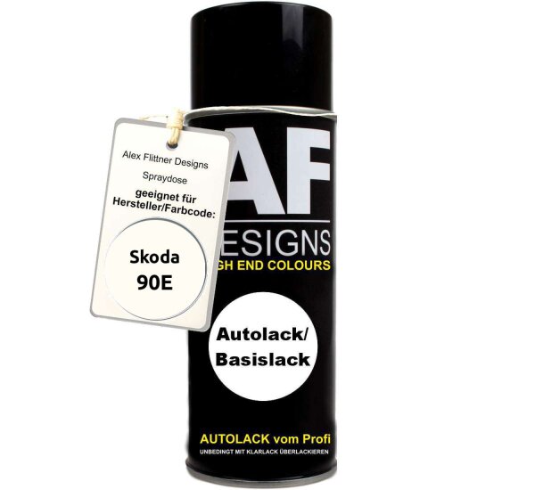 Für Skoda 90E Alpin White Spraydose Basislack Sprühdose 400ml