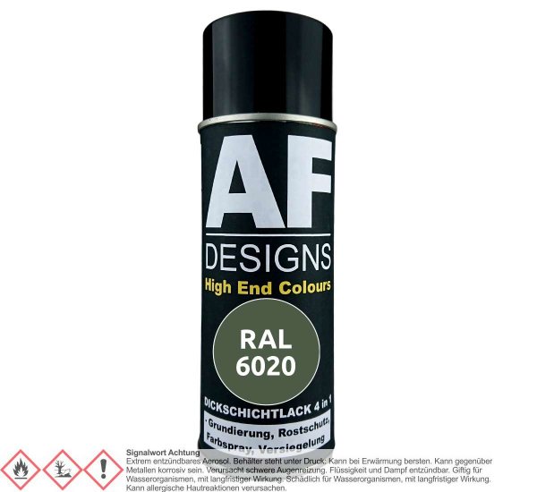 Rostschutzlack  RAL 6020 Chromoxidgrün 4 in 1 Dickschichtlack Lack Spray Spraydose