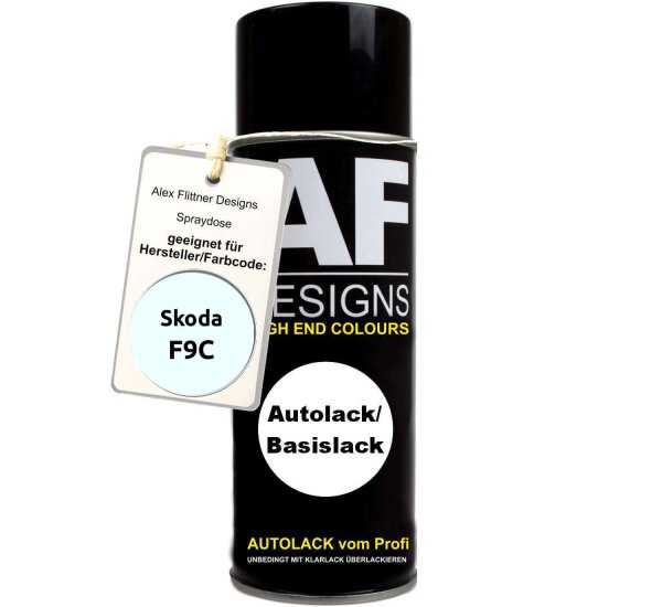 Für Skoda F9C Pearl White Spraydose Basislack Sprühdose 400ml