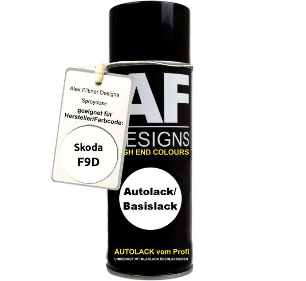 Für Skoda F9D Alaska Weiss Spraydose Basislack Sprühdose 400ml